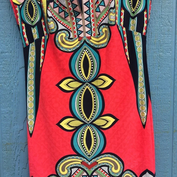 Laundry by Shelli Segal Women's Size Small Printed Mini Dress - Picture 3 of 5